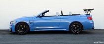 Yas Marina Blue BMW M4 Convertible Has a Huge Trunk Wing to Boast with