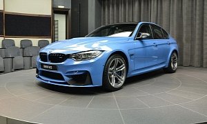 Yas Marina Blue M3 with M Performance Parts Arrives in Abu Dhabi