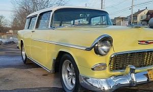 Yellow 1955 Chevrolet Nomad Restomod Is No Lemon