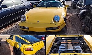 Yellow 1983 Porsche 928 Is a Junkyard Gem in Desperate Need of Attention