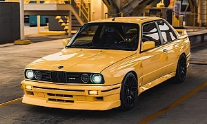 Yellow 1989 BMW M3 with S50 Engine Swap Is One Way to Rock the Neighborhood