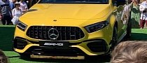 Yellow 2020 Mercedes-AMG A45 Looks Electrifying on the Goodwood Grass