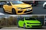 Yellow and Green Eos Twins Have Scirocco Kits and R32/R36 Engines