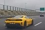 Yellow Ferrari 488 Pista Spotted in Highway Traffic, Looks Like a Rocket