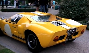 Yellow Ford GT40: American Muscle in London