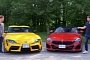 Yellow GR Supra and Red BMW Z4 M40i Get In-Depth Comparison