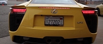 Yellow Lexus LFA Gets Track Action