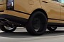Yellow Range Rover Fifty Edition on 24-Inch Vossen Wheels Looks like It's Floating