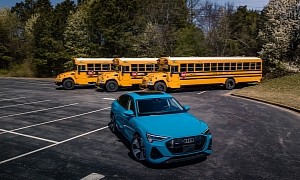 Yellow School Buses Talk With Audi Vehicles Through C-V2X, Protect Kids Better