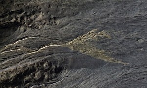 Yellow Speck on Mars Took Two Years to Form, Looks Like a Cave Painting of an Alien Beast