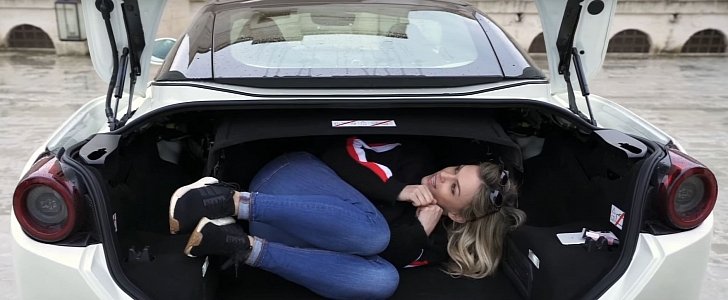 Yes, You Can Fit a Girl in the Trunk of the Ferrari Portofino