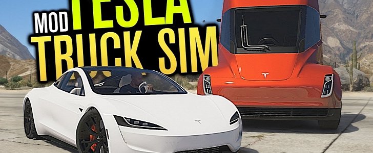 You Can Drive the Tesla Semi Truck and Roadster II in GTA 5