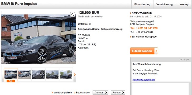 Cheapest BMW i8 in Europe