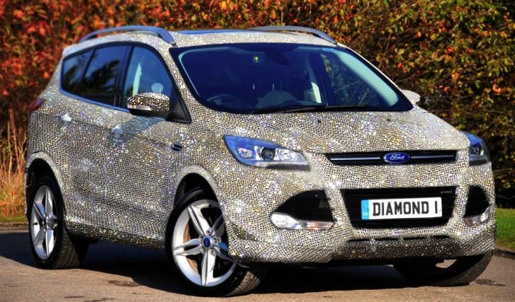 It's a Ford Kuga covered in one million worth diamonds and crystals