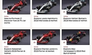 You Can Now Explore All 20 Formula 1 Cars and Driver Helmets in Detailed 3D