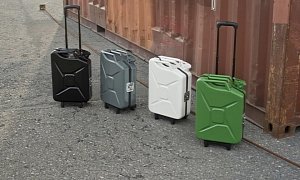 You Can't Go Wrong with These Travel Trolleys Shaped Like Jerry Cans