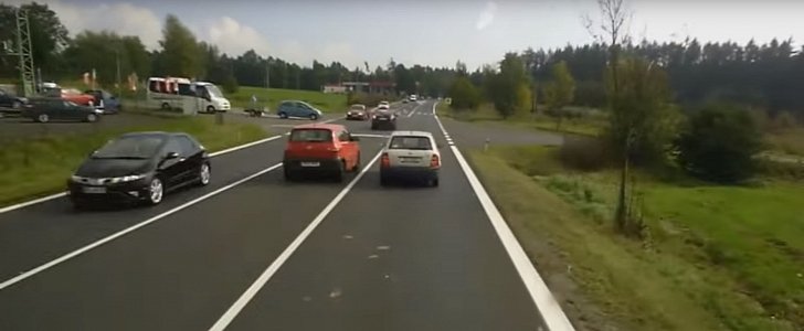 unbelievably reckless overtake