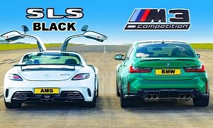 You Get What You Pay For: Mercedes-AMG SLS Drag Races BMW M3