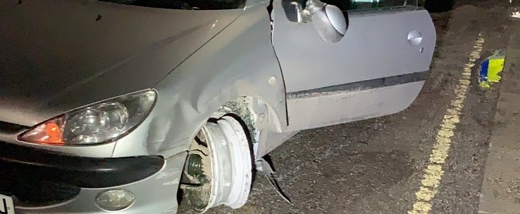 Drunk driver didn't even realize he'd lost a tire during the drive