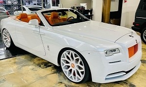 Young Lace's Two-Tone Rolls-Royce Dawn Gets a Wrap, It Still Comes With a Lot of Orange
