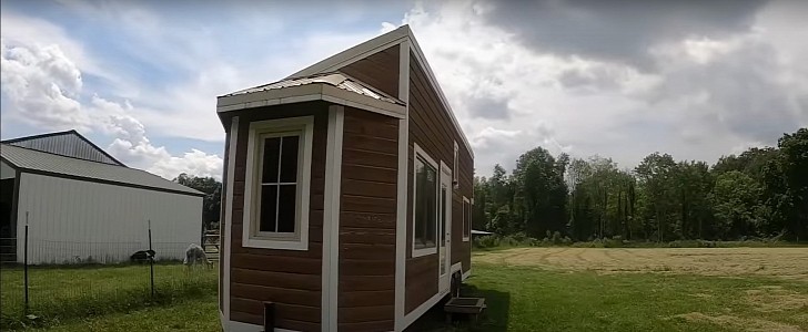 This young musician designed and built a custom tiny home that includes his music studio