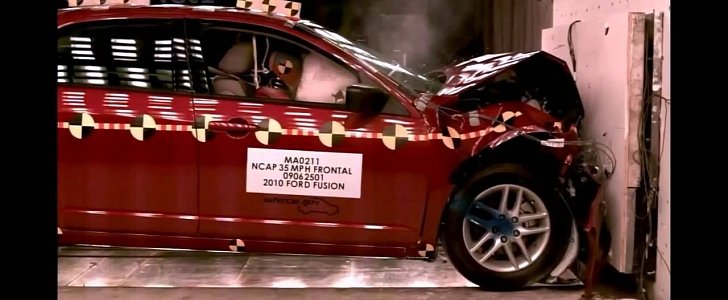 Ford Fusion crash test for NHTSA
