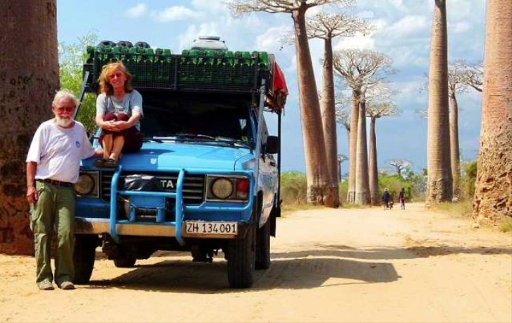 Emil and Lilian Schmid have traveled the longest driven journey with a Toyota Land Cruiser: 692,000 km and counting