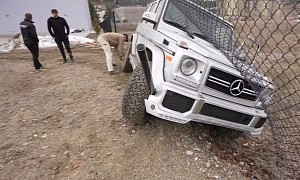 YouTuber Crashes Mercedes G 63 Into a Fence, Could've Ended With a Rollover