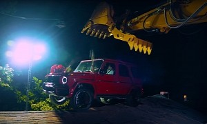 YouTuber Drops His Mercedes-AMG G-Wagen on a Shed While He's in the Driver's Seat