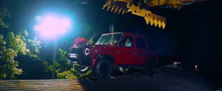 Mercedes-AMG G 63 Dropped on Top of a Shed