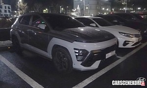YouTuber Finds Undisguised 2024 Hyundai Kona N-Line, Inspects It Thoroughly