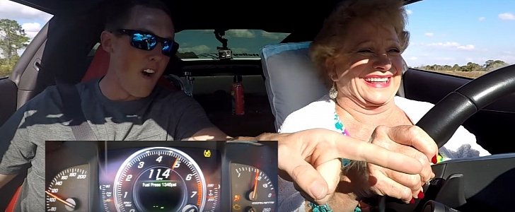 YouTuber's Grandma Does a Burnout in His 900 HP Corvette