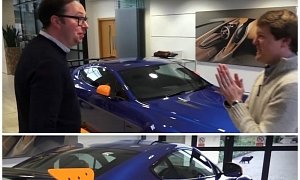 UPDATE: YouTuber Shmee Collects Aston Martin GT8, Design Boss and Cat Greet Him
