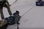 YouTuber Uses His Lamborghini to Pull a Human Snowboard Ridden by a Girl