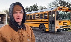 YouTuber WhistlinDiesel Does Extreme School Bus Stunts