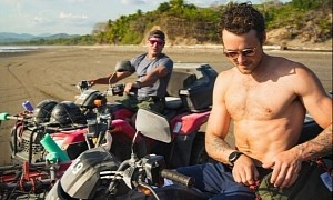 Zac Efron Races His Brother Dylan on ATVs on Their Holiday in Costa Rica