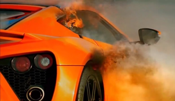 Zenvo ST1 on Fire