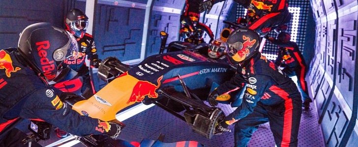 Red Bull Racing zero gravity pit stop