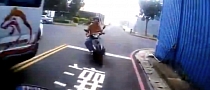 Zero Self-Preservation Instinct Scooter Rider