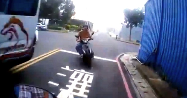 Zero Self-Preservation Instinct Scooter Rider