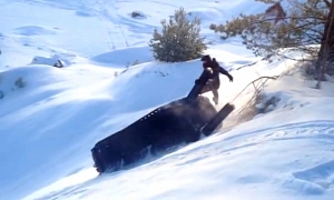 Zero Skills for This Finnish Snowmobile Rider