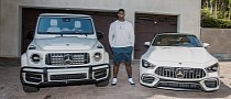 Zion Williamson Is All Smiles Next to His All-White Mercedes-AMG Duo