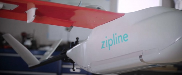 Zipline delivery drone