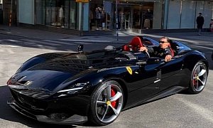 Zlatan Ibrahimovic Spotted Driving Ferrari Monza SP2, Black Spec Is Epic