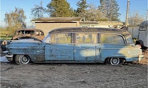 Zombified 1956 Cadillac Hearse Practically Begging to Be Reanimated