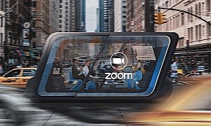 Zoom MeetUp Shown as a Conference Room on Wheels, and Not a Very Private One