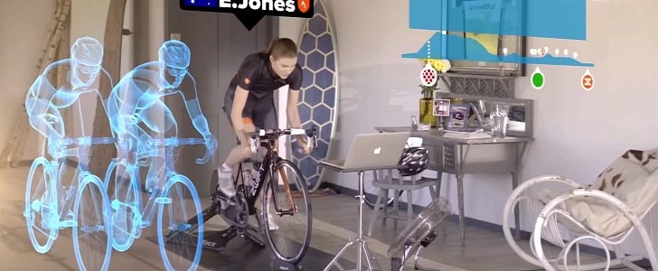 Zwift online cycling video game