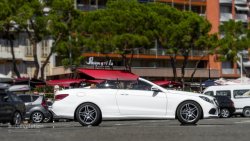 2014 MERCEDES-BENZ E-Class Cabriolet side view with top down