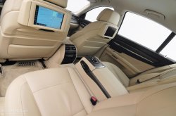 BMW 740d rear seat-mounted displays